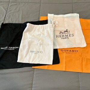 DUST BAGS Jimmy Choo, Goyard, Hermes, Mark Nason